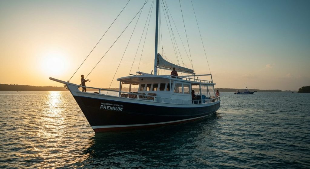 budget phinisi komodo rental — Photorealistic editorial travel photograph relevant to: The exact-match planning and dire