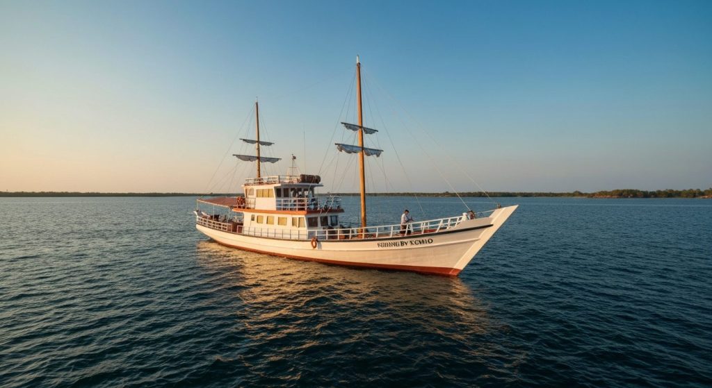 komodo phinisi 4d3n cruise — Photorealistic editorial travel photograph relevant to: The exact-match planning and direct