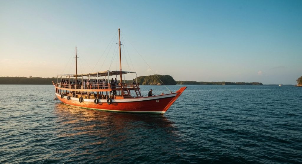 3d2n phinisi rental komodo what to expect — Photorealistic editorial travel photograph relevant to: The exact-match plan