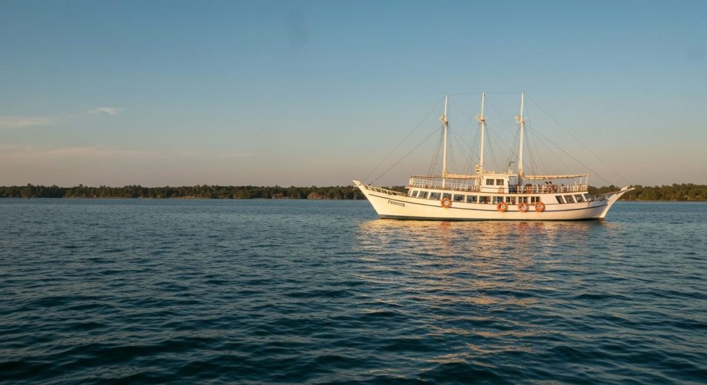 4d3n phinisi charter flores guide — Photorealistic editorial travel photograph relevant to: The exact-match planning and