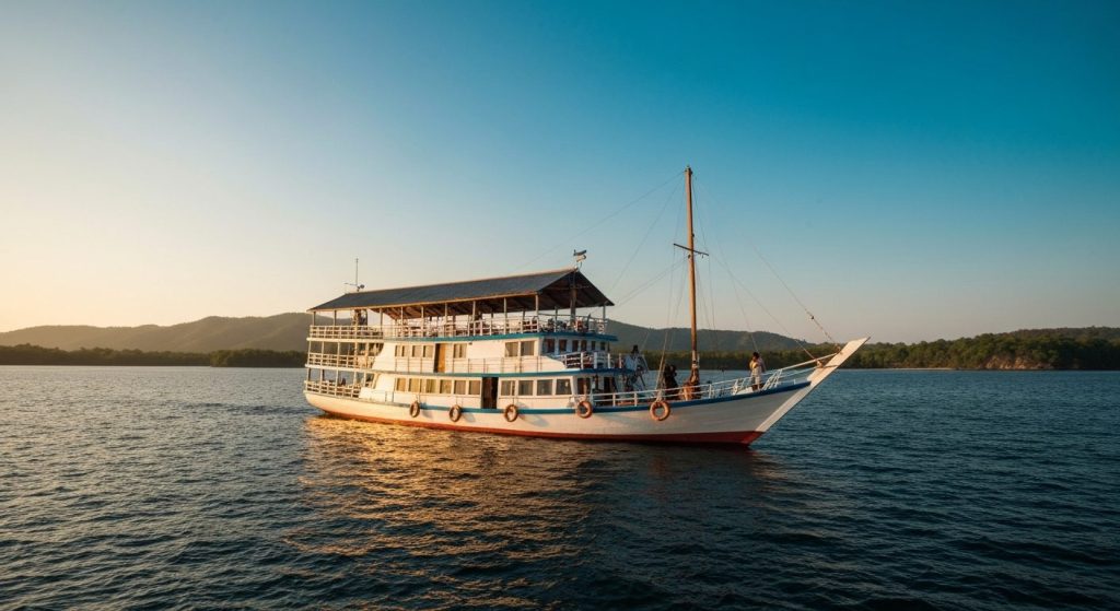 komodo phinisi 3d2n package — Photorealistic editorial travel photograph relevant to: The exact-match planning and direc
