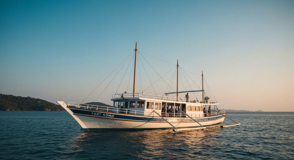 what is phinisi traditional boat — Photorealistic editorial travel photograph relevant to: The exact-match planning and