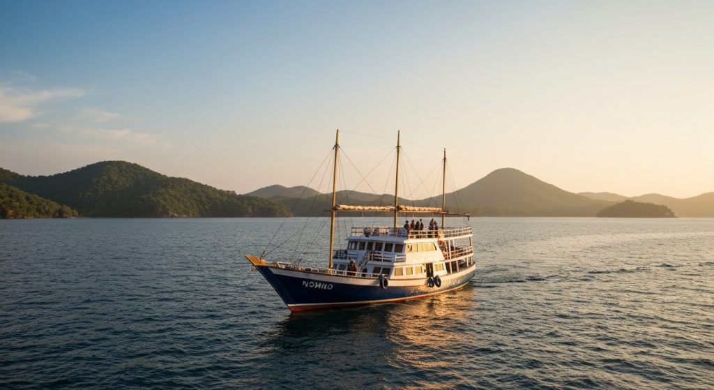 when to book phinisi komodo advance — Photorealistic editorial travel photograph relevant to: The exact-match planning a